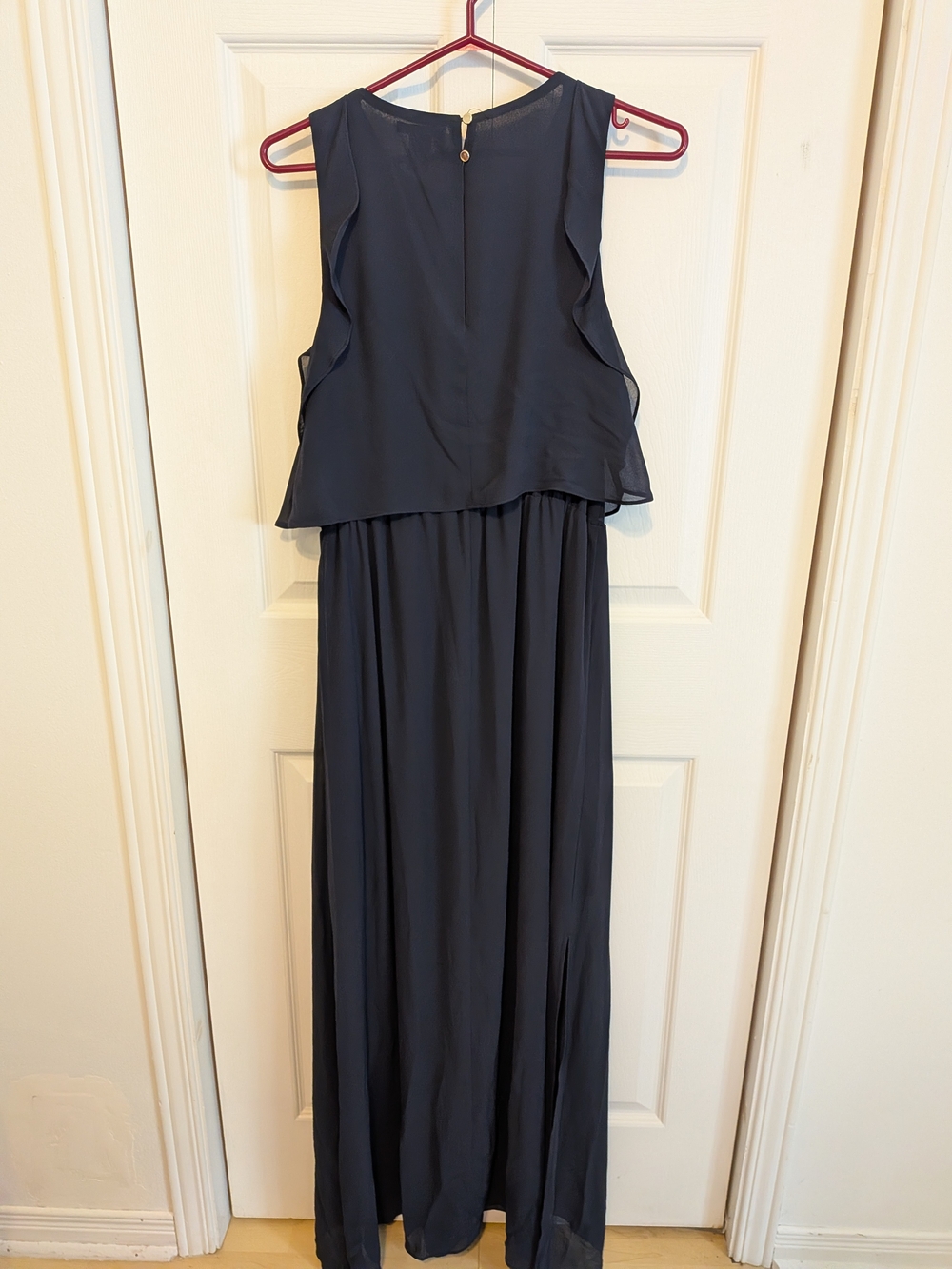 H&M Navy Blue Sleeveless Layered Maxi Dress - Picture 4 of 5